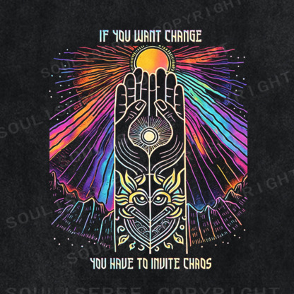 Soulisfree Mystic Hand Sunrise  Washed Tee
