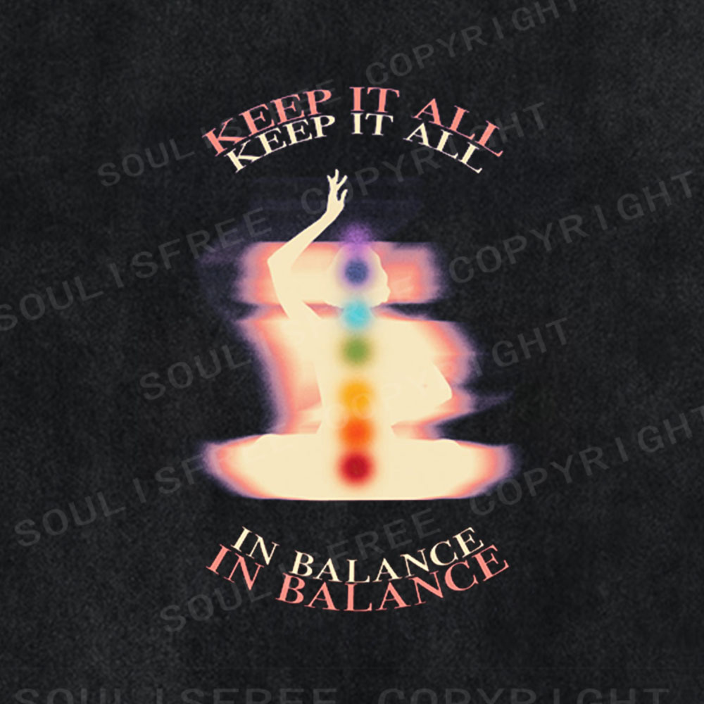 Soulisfree Seven Chakras Energy  Washed Tee