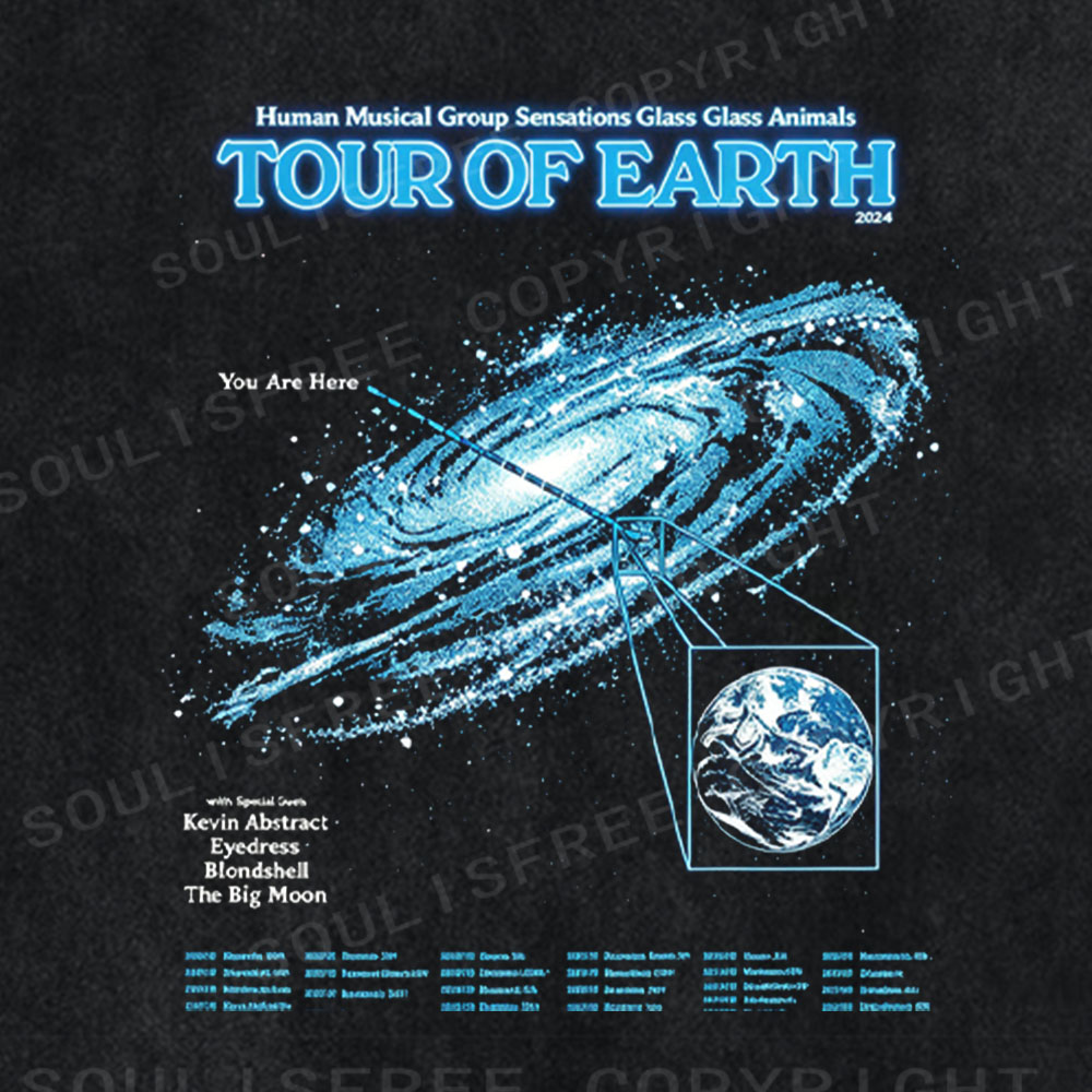 Soulisfree Glass Animals Space Washed Tee