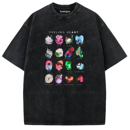Soulisfree Feeling Heart Emotion Chart Washed Tee