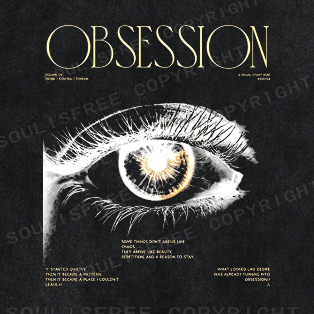 Soulisfree Obsession Eye Graphic Washed Tee