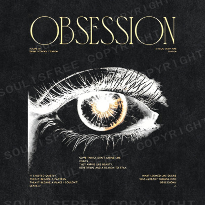 Soulisfree Obsession Eye Graphic Washed Tee