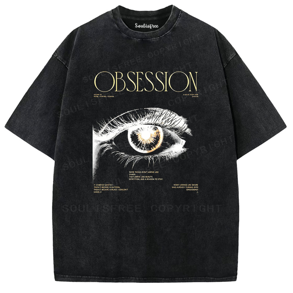 Soulisfree Obsession Eye Graphic Washed Tee