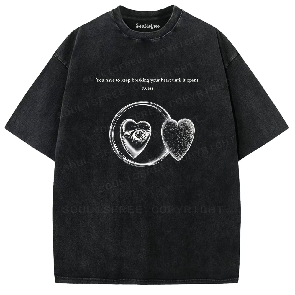 Soulisfree Heart Until It Opens Washed Tee