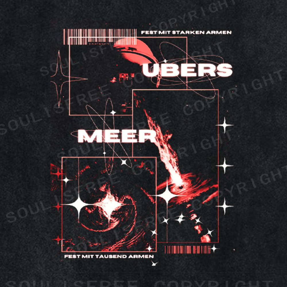Soulisfree Ubers Meer Cosmic Graphic Washed Tee