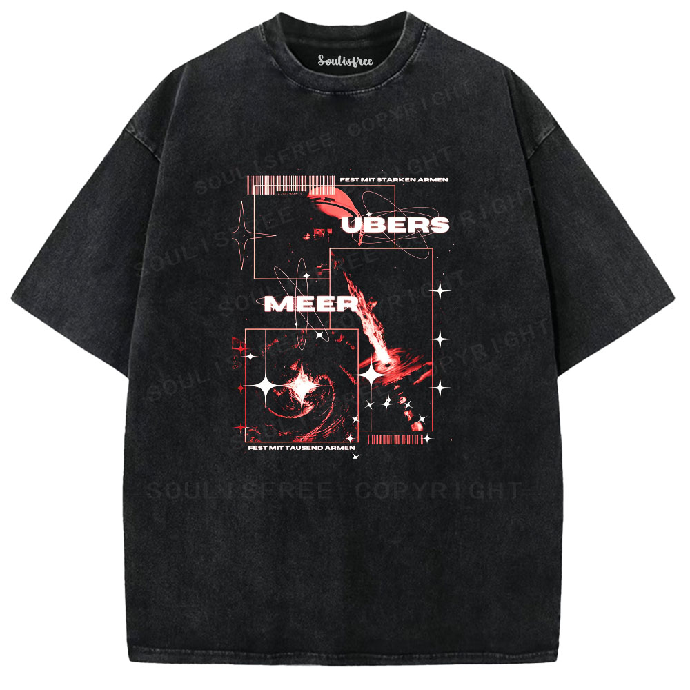 Soulisfree Ubers Meer Cosmic Graphic Washed Tee