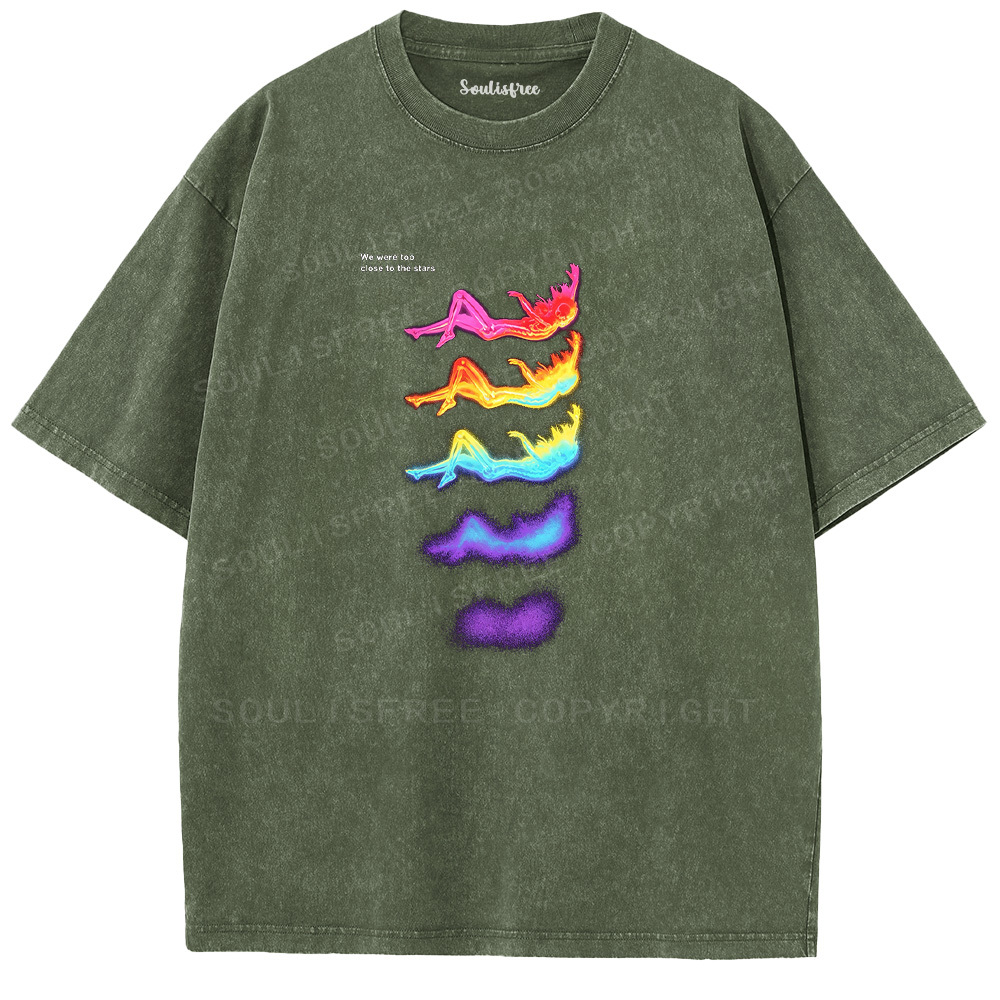 Soulisfree Too Close to the Stars Graphic  Washed Tee