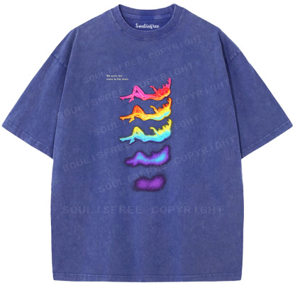 Soulisfree Too Close to the Stars Graphic  Washed Tee