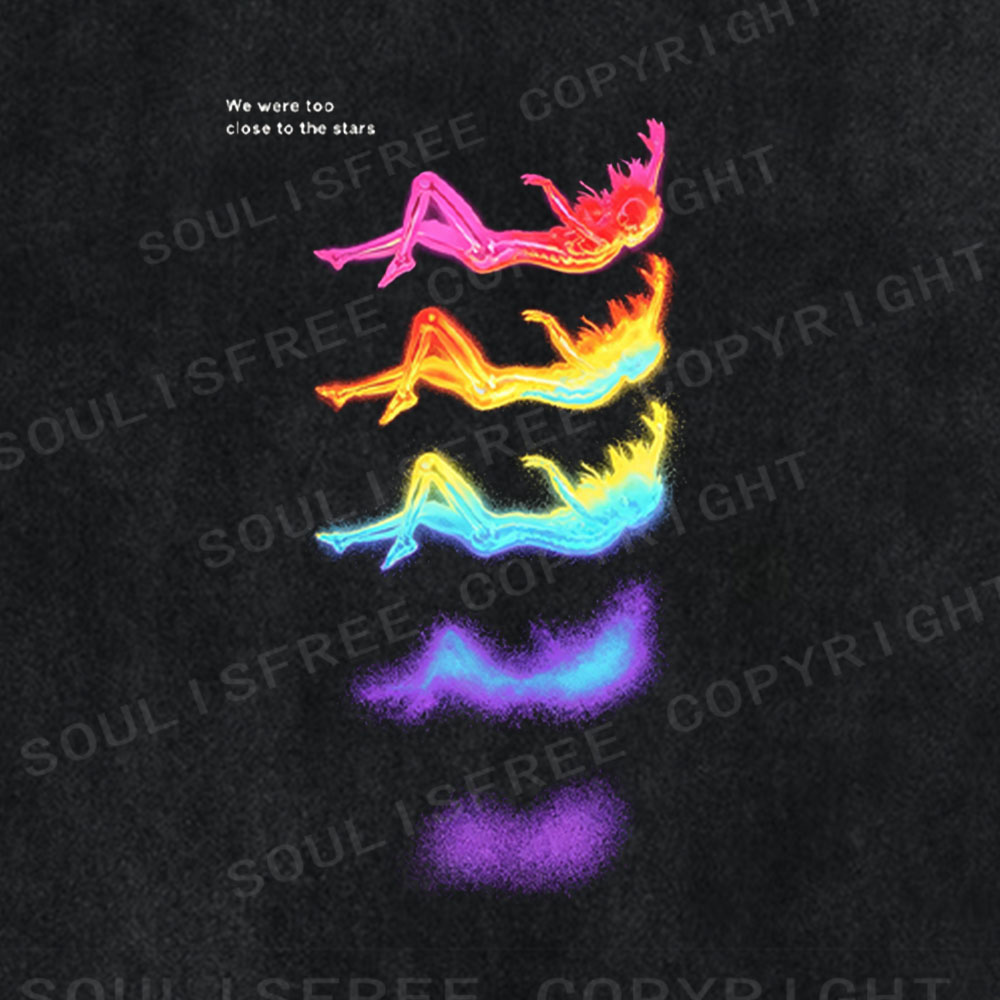 Soulisfree Too Close to the Stars Graphic  Washed Tee