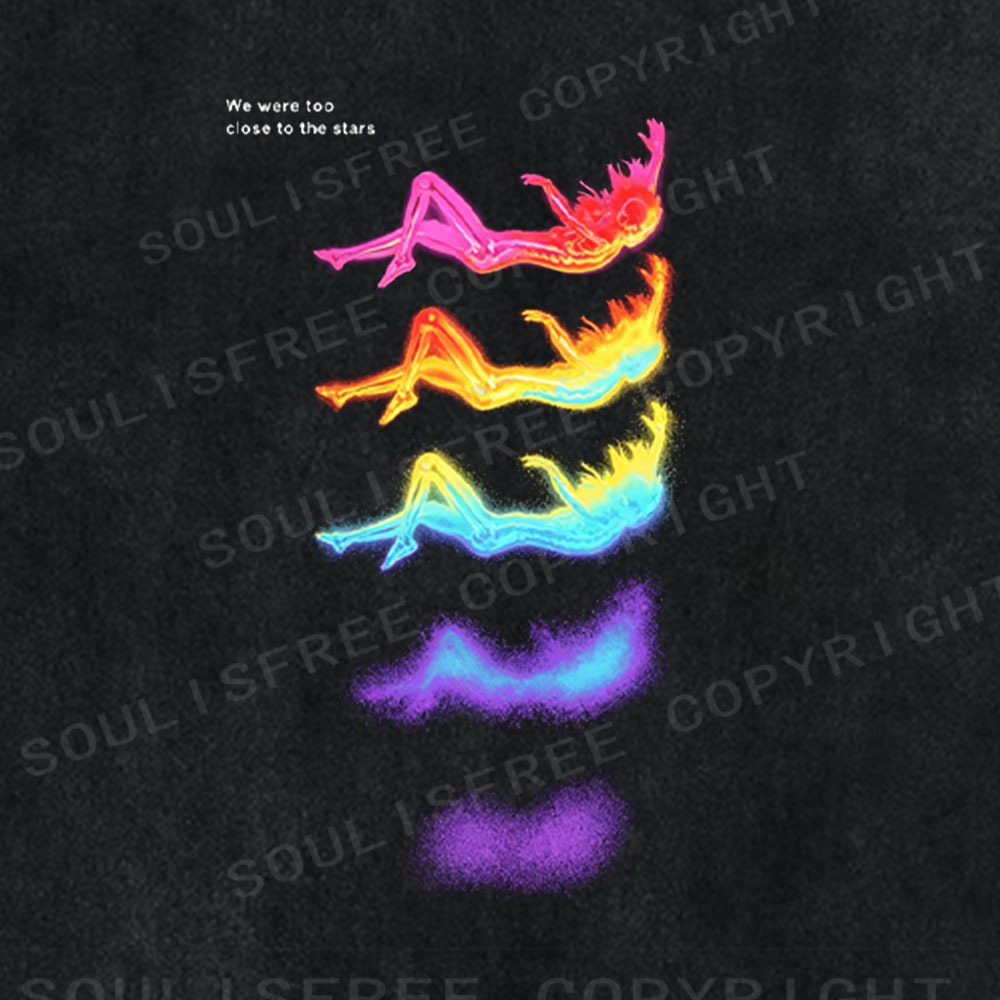 Soulisfree Too Close to the Stars Graphic  Washed Tee