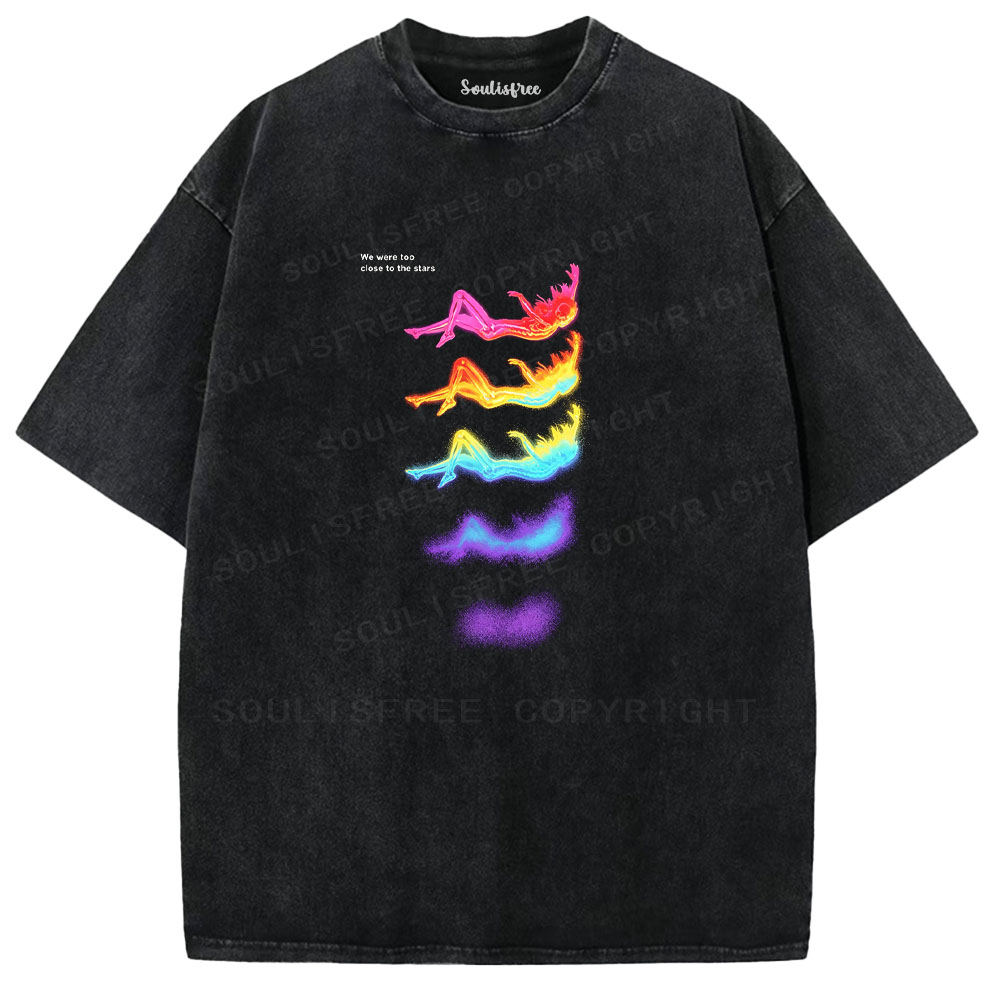 Soulisfree Too Close to the Stars Graphic  Washed Tee