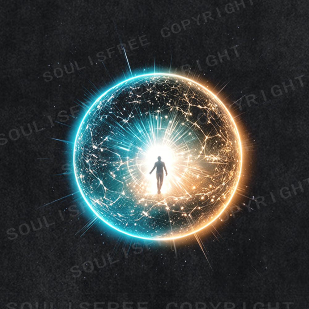 Soulisfree Cosmic Walker Energy Sphere Washed Tee
