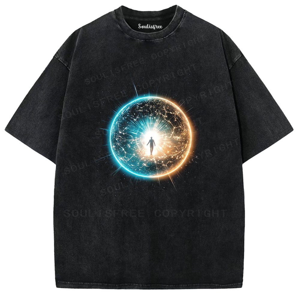 Soulisfree Cosmic Walker Energy Sphere Washed Tee