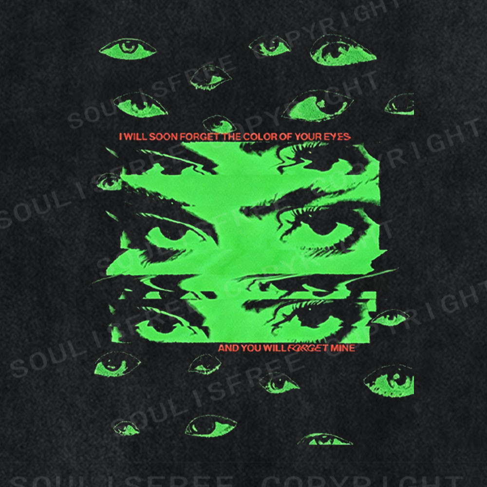 Soulisfree Forget Your Eyes Graphic Washed Tee