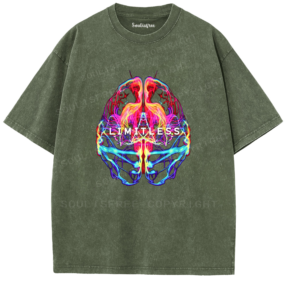 Soulisfree Limitless Mind Graphic  Washed Tee