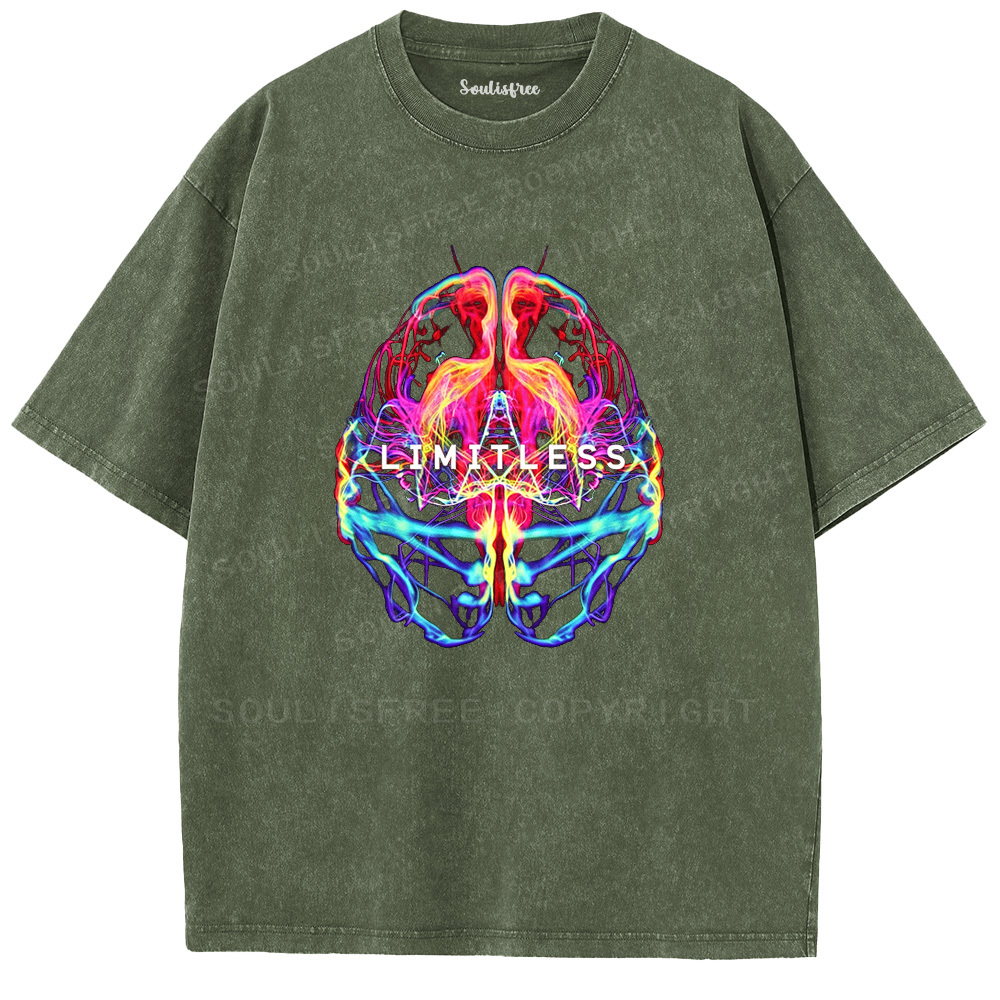 Soulisfree Limitless Mind Graphic  Washed Tee
