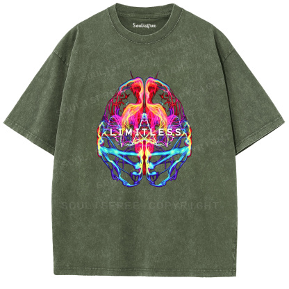 Soulisfree Limitless Mind Graphic  Washed Tee