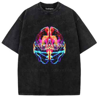 Soulisfree Limitless Mind Graphic  Washed Tee