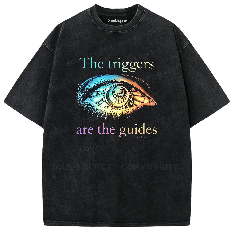 Soulisfree Triggers Are Guides Graphic Washed Tee