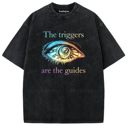 Soulisfree Triggers Are Guides Graphic Washed Tee