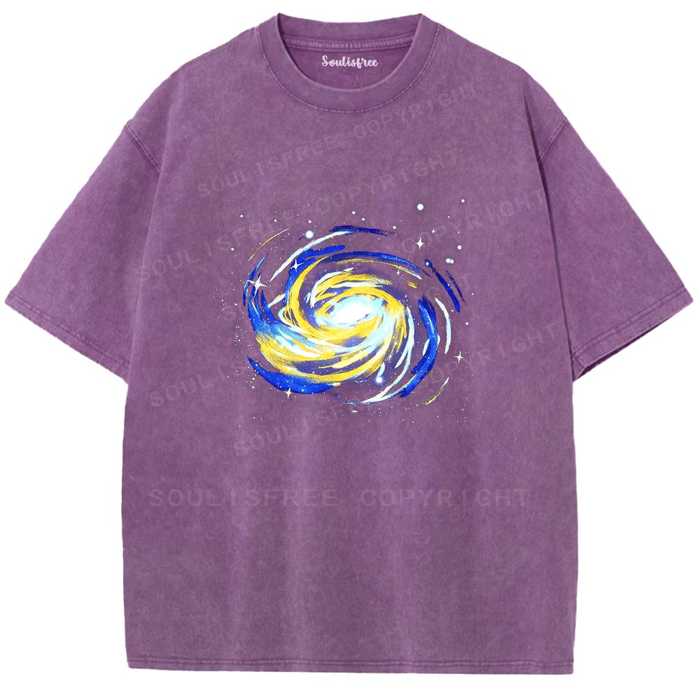Soulisfree Cosmic Swirl Graphic  Washed Tee