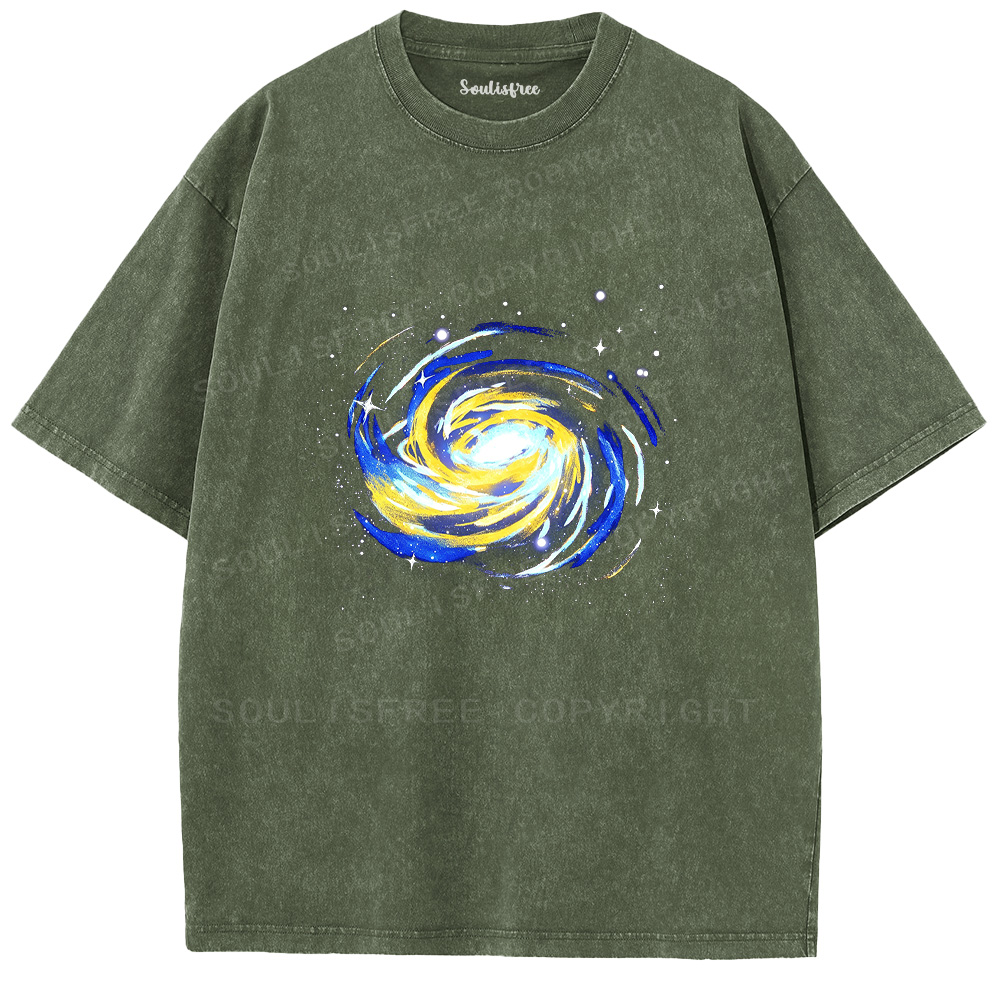 Soulisfree Cosmic Swirl Graphic  Washed Tee