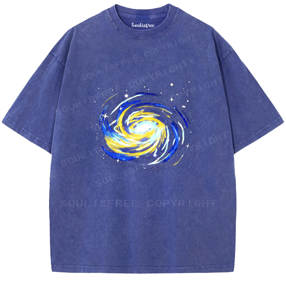 Soulisfree Cosmic Swirl Graphic  Washed Tee