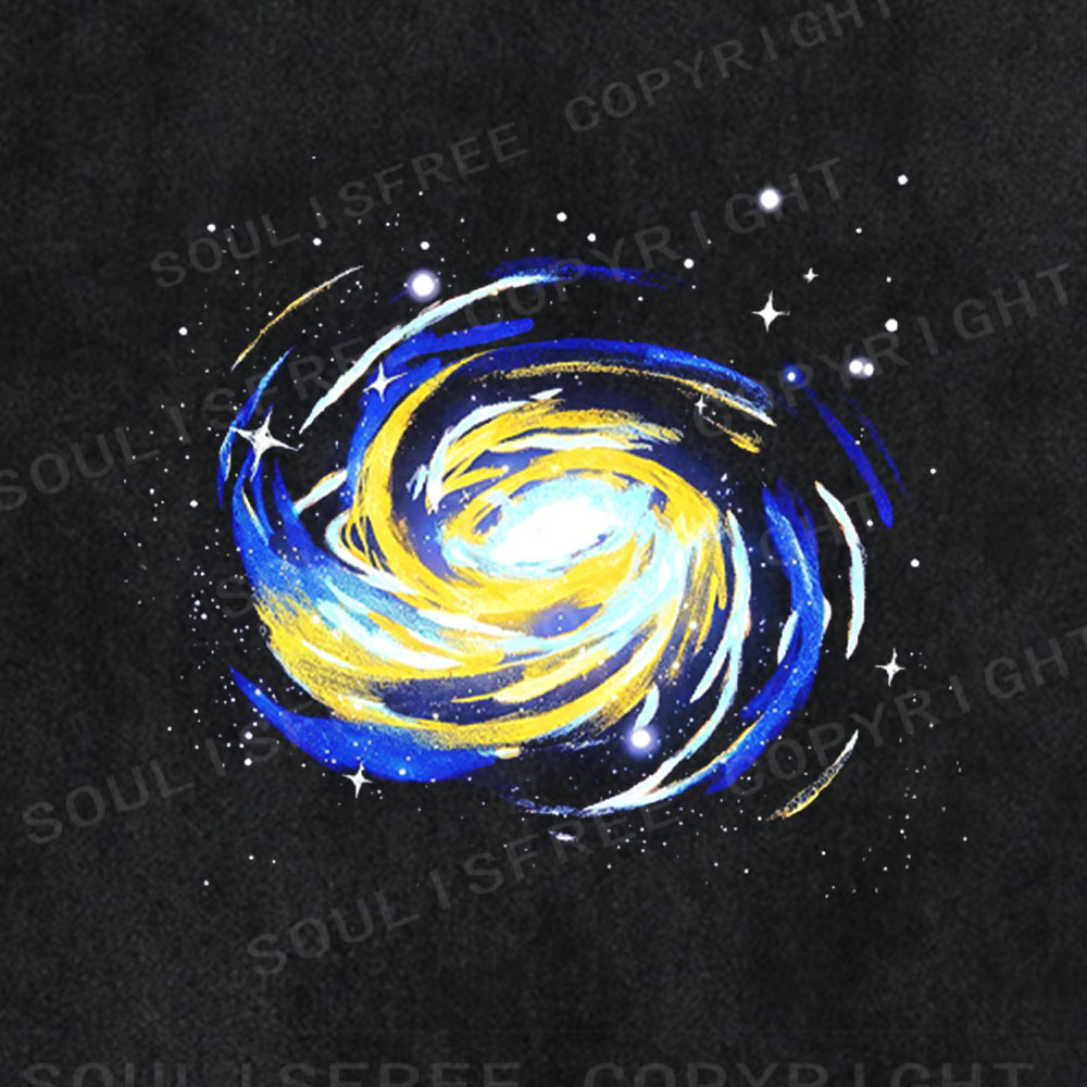 Soulisfree Cosmic Swirl Graphic  Washed Tee