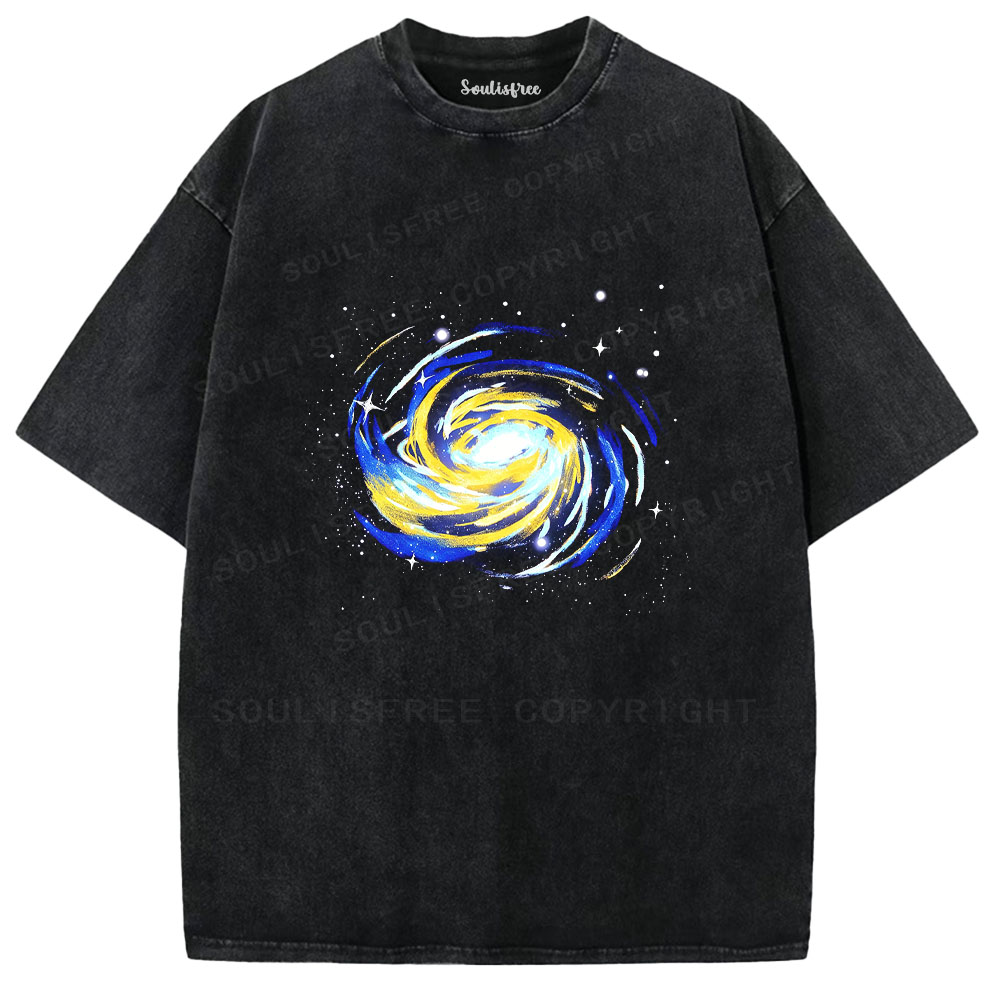 Soulisfree Cosmic Swirl Graphic  Washed Tee