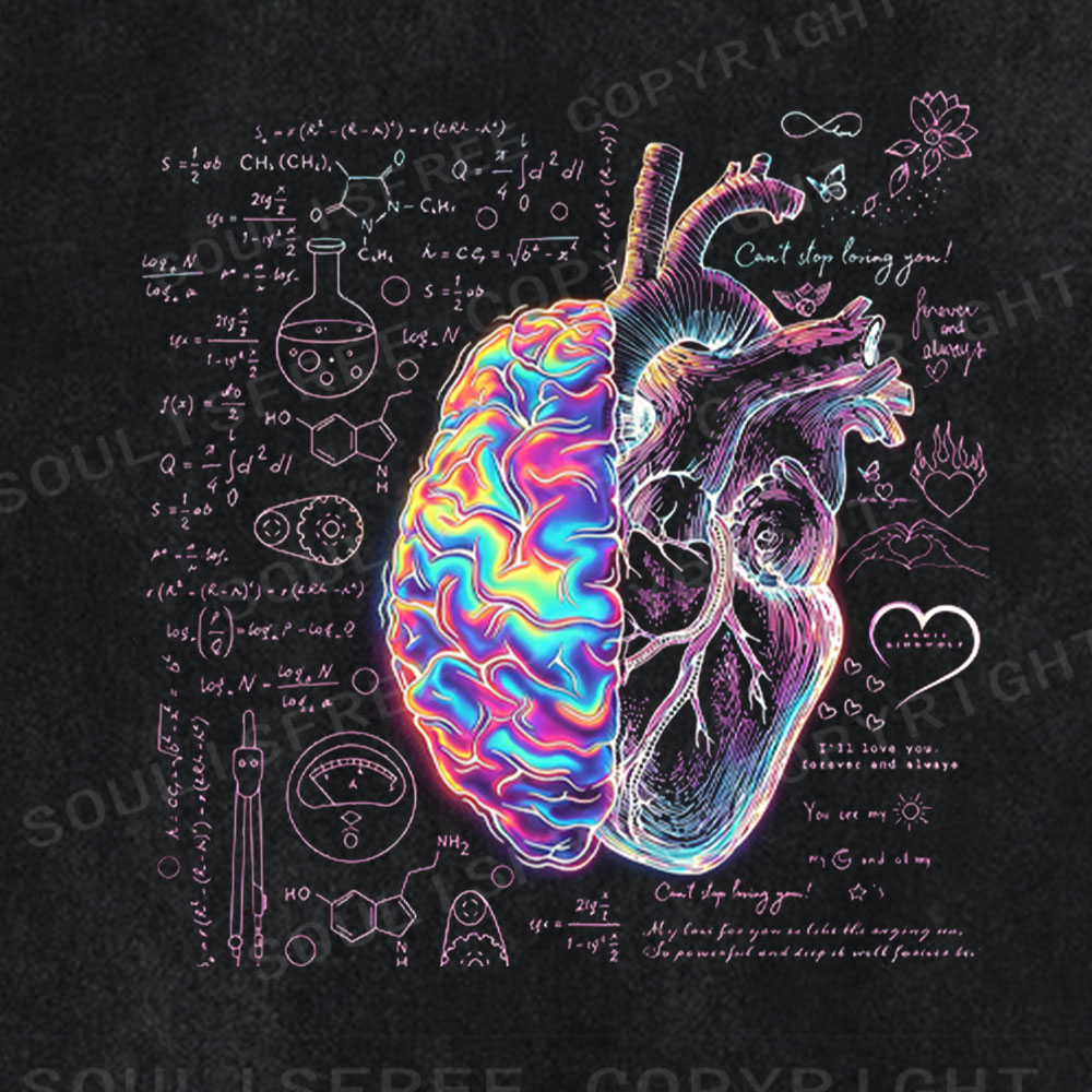 Soulisfree Rationality vs Romance Graphic Washed Tee