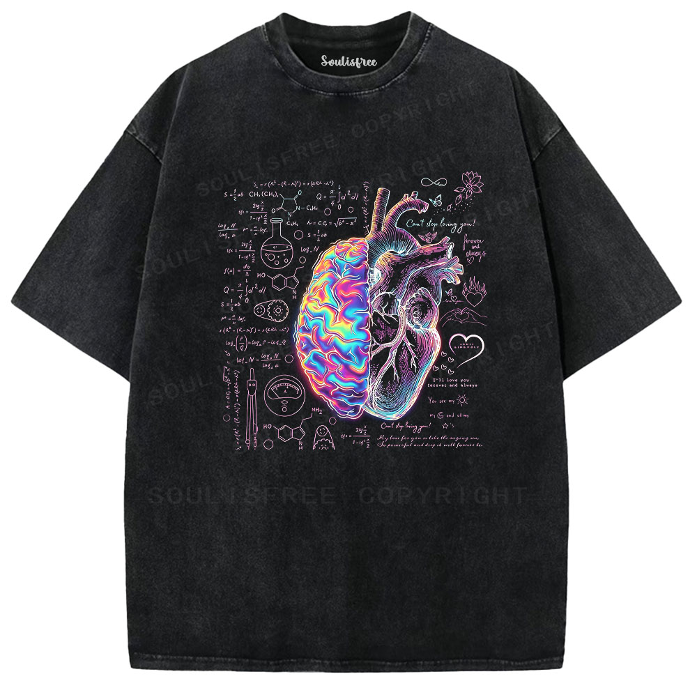 Soulisfree Rationality vs Romance Graphic Washed Tee