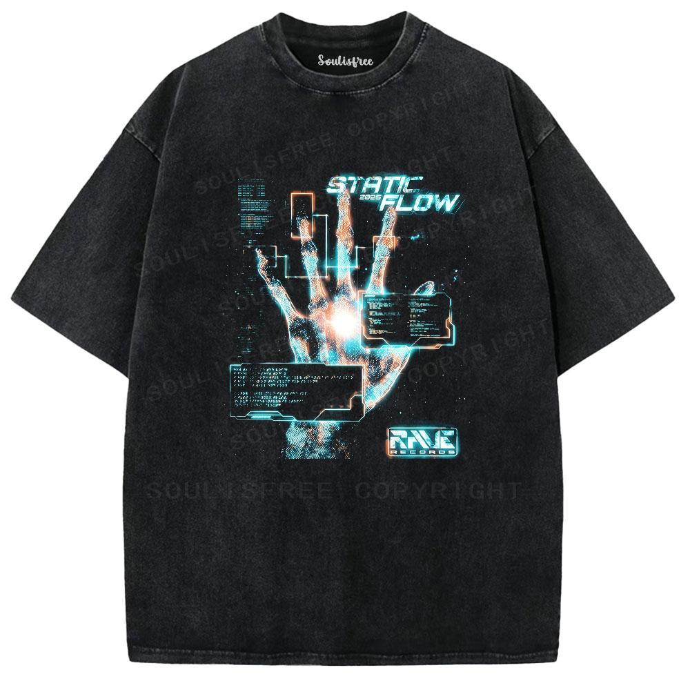 Soulisfree Static Flow 2025 Graphic Washed Tee