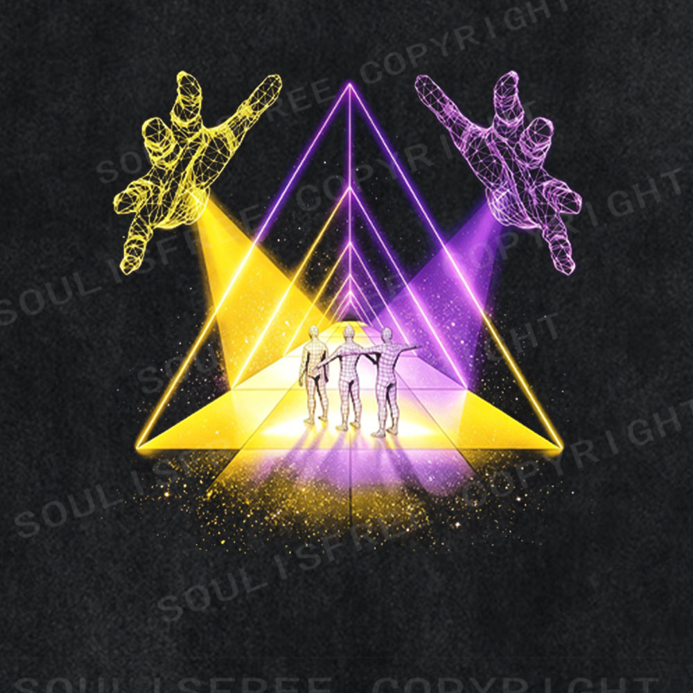 Soulisfree Pyramid of Unity Graphic Washed Tee