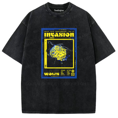 Soulisfree Digital Brain Invasion Washed Tee