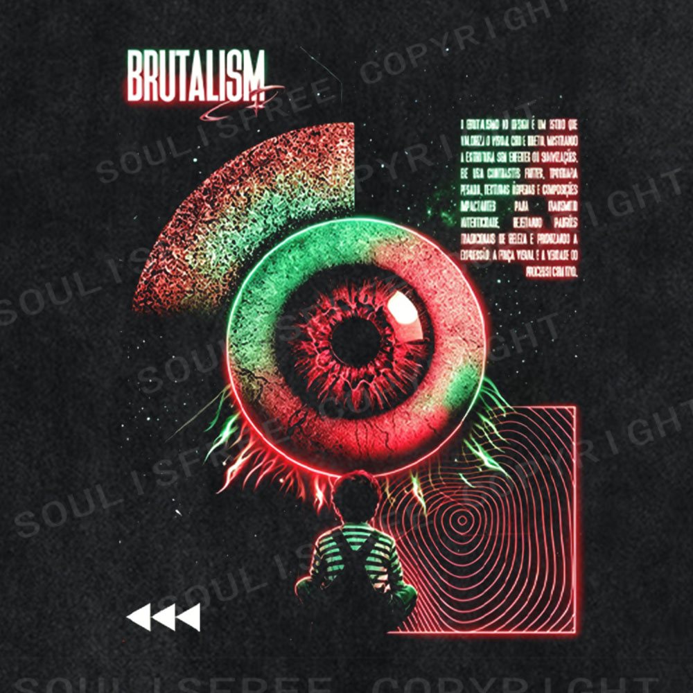 Soulisfree Brutalism Eye Washed Tee