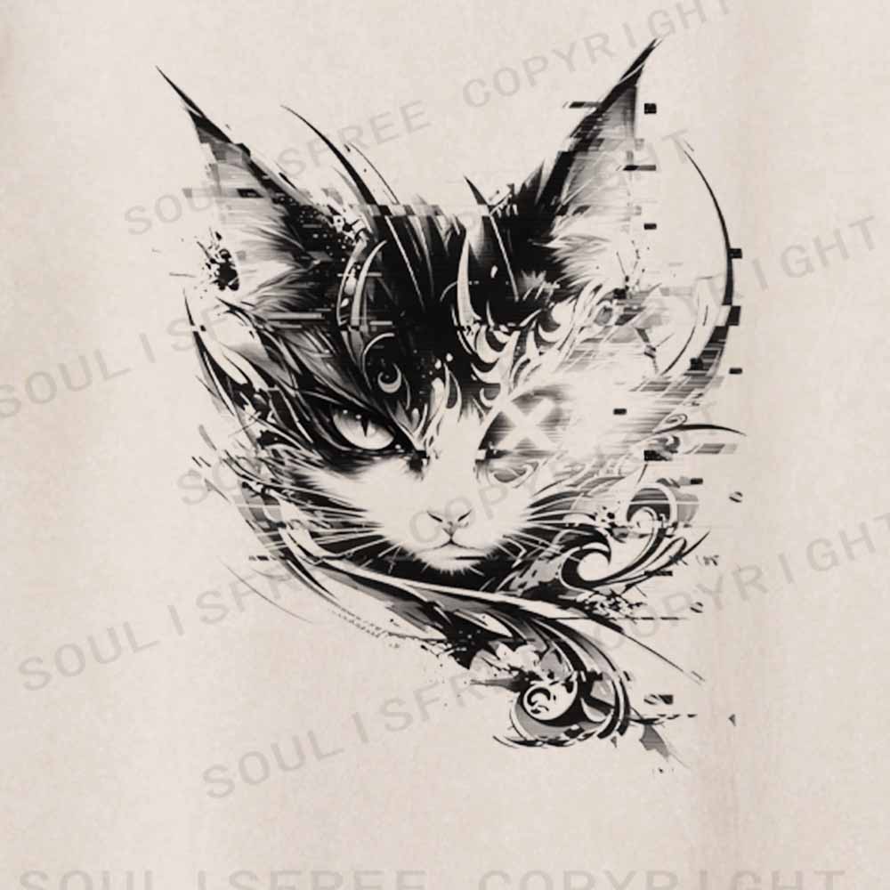 Soulisfree Error 404 INK CAT Washed Tee