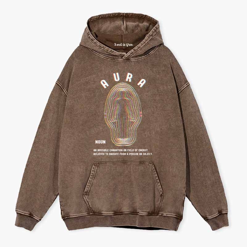 Soulisfree  Glitch Energy Aura Washed Hoodie