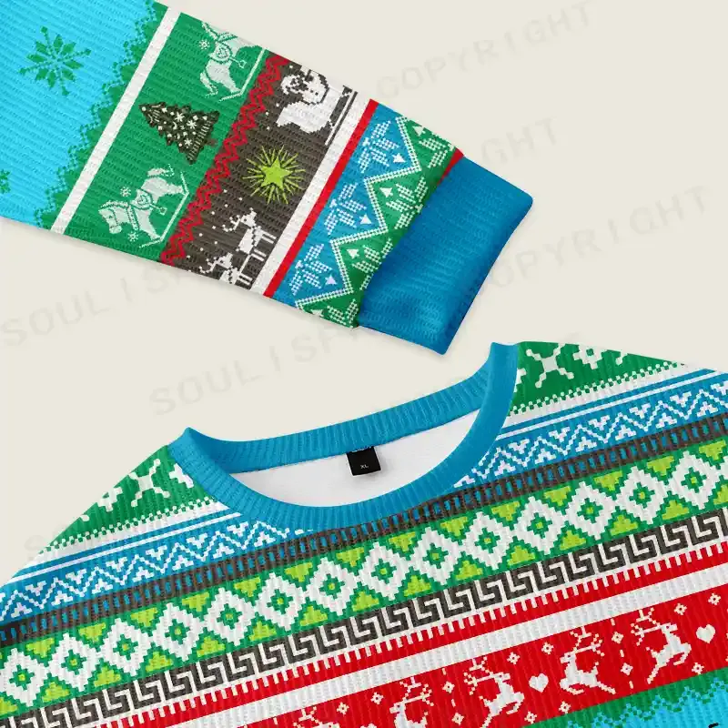 Everything Is Fine Ugly Christmas Knit Sweatshirt