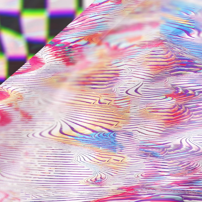 Soulisfree Trippy Liquid Swirl Cowl Neck Satin Mini Dress