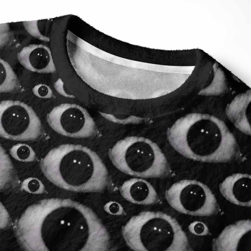 Soulisfree HUMAN OBSERVATION SYSTEM Fuzzy Crewneck Sweater