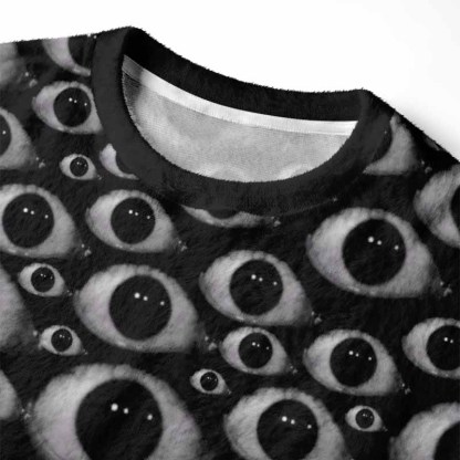 Soulisfree HUMAN OBSERVATION SYSTEM Fuzzy Crewneck Sweater