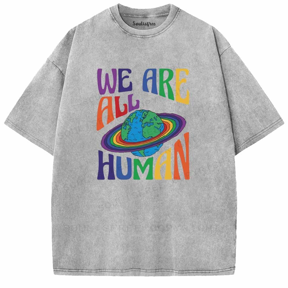 Soulisfree WE ARE ALL HUMAN Washed Tee
