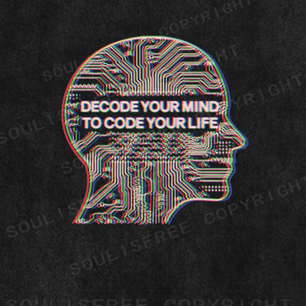 Soulisfree DECODE YOUR MIND, TO CODE YOUR LIFE Washed Tee