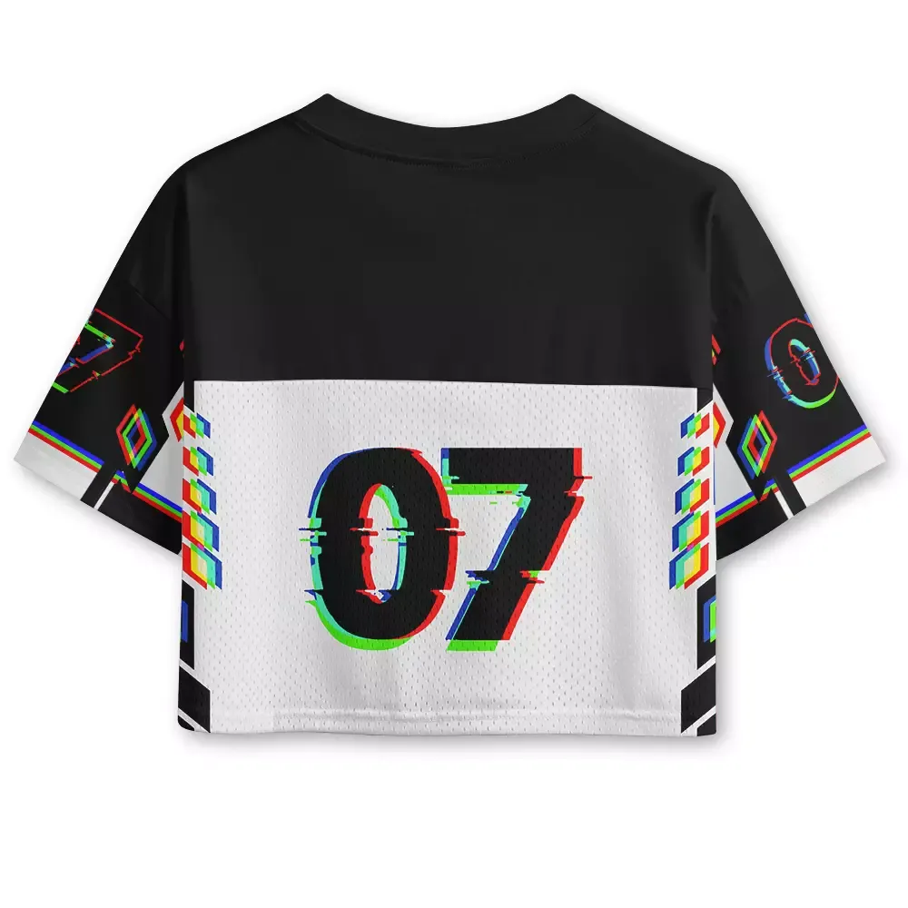 Soulisfree Mind Distortion Optic Lines Illusion Cropped Jersey