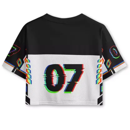 Soulisfree Mind Distortion Optic Lines Illusion Cropped Jersey