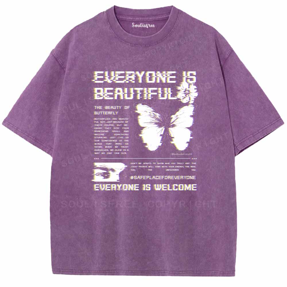 Soulisfree  EVERYONE IS BEAUTIFUL  Washed Tee