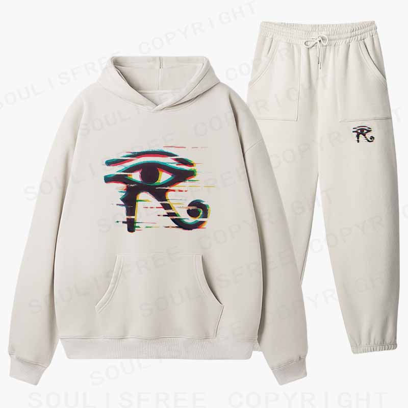 Soulisfree Eye of Horus Cotton Fleece Hoodie Set