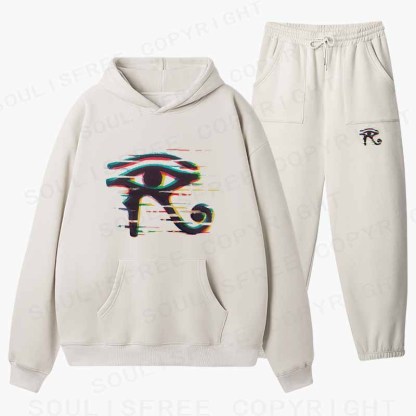 Soulisfree Eye of Horus Cotton Fleece Hoodie Set