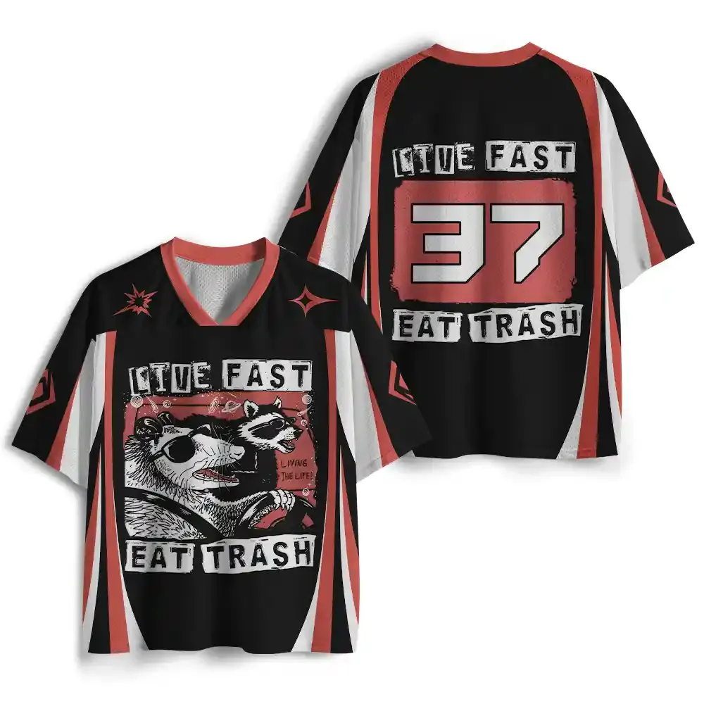 Live Fast Eat Trash Mesh Jersey