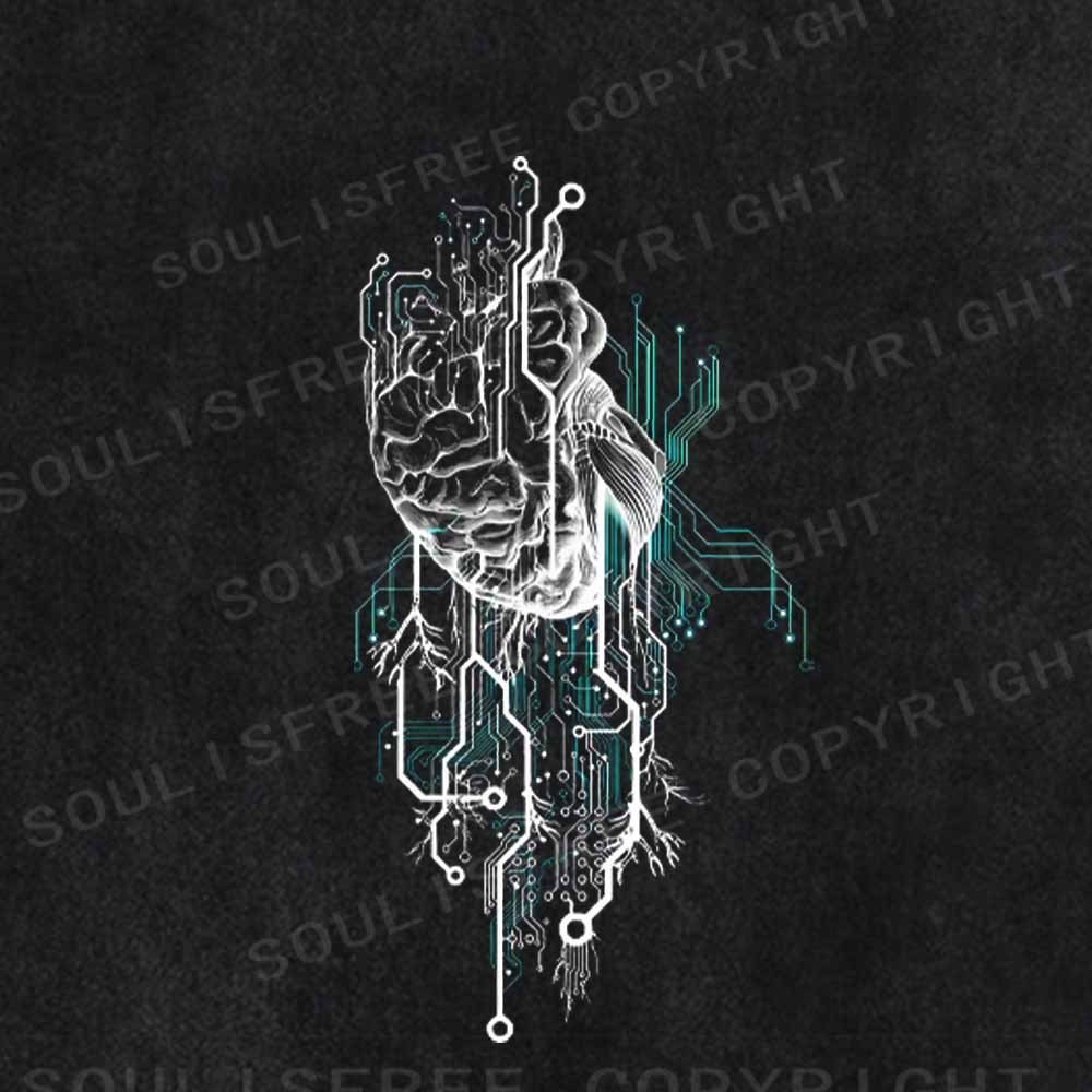 Soulisfree CIRCUITRY OF MIND AND HEART Washed Tee